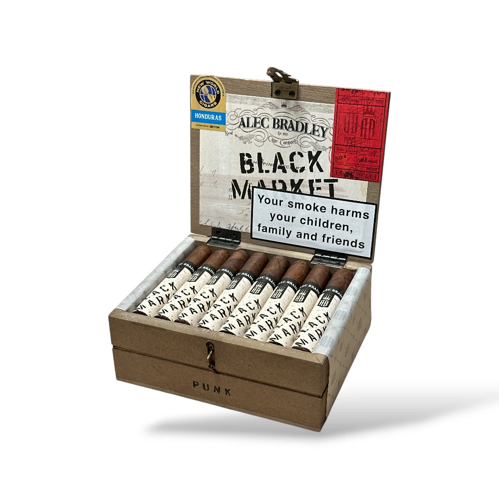 Alec Bradley Black Market Punk Cigar Box Open