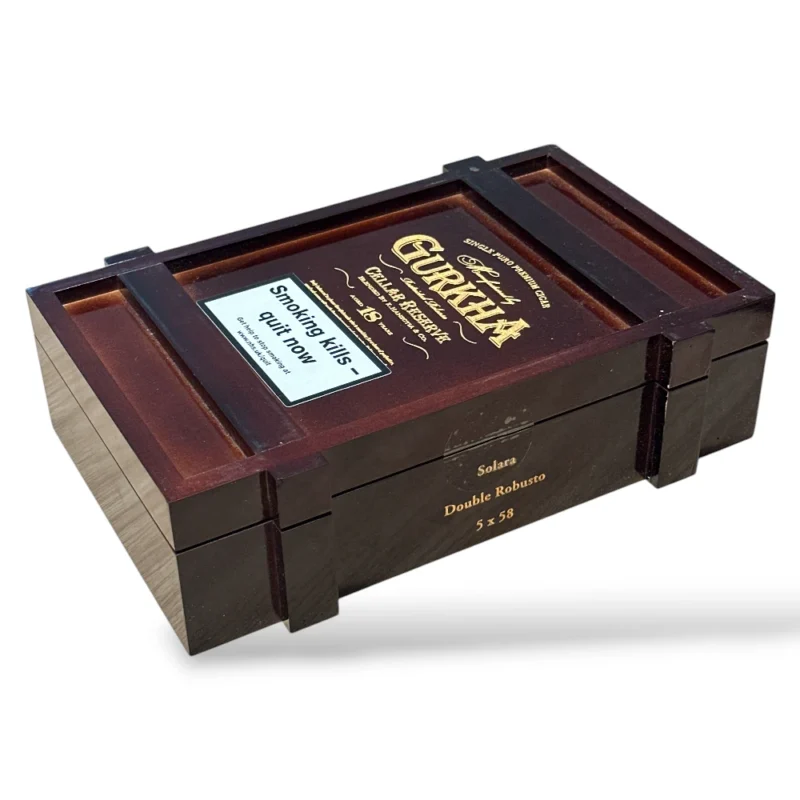 Gurkha Cellar Reserve 18 Years Old Solara Double Robusto Cigar Box Closed