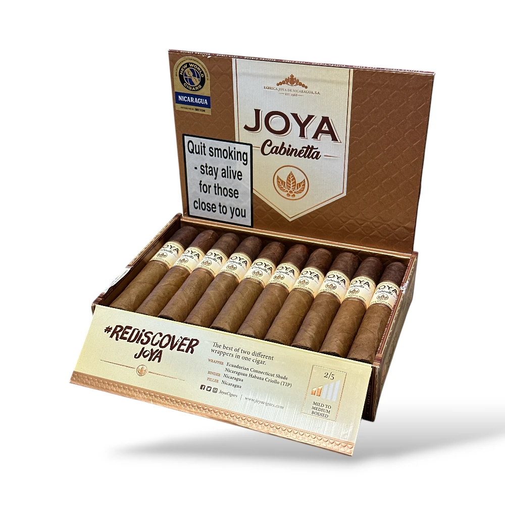 Joya de Nicaragua Cabinetta Robusto Cigar Box Open
