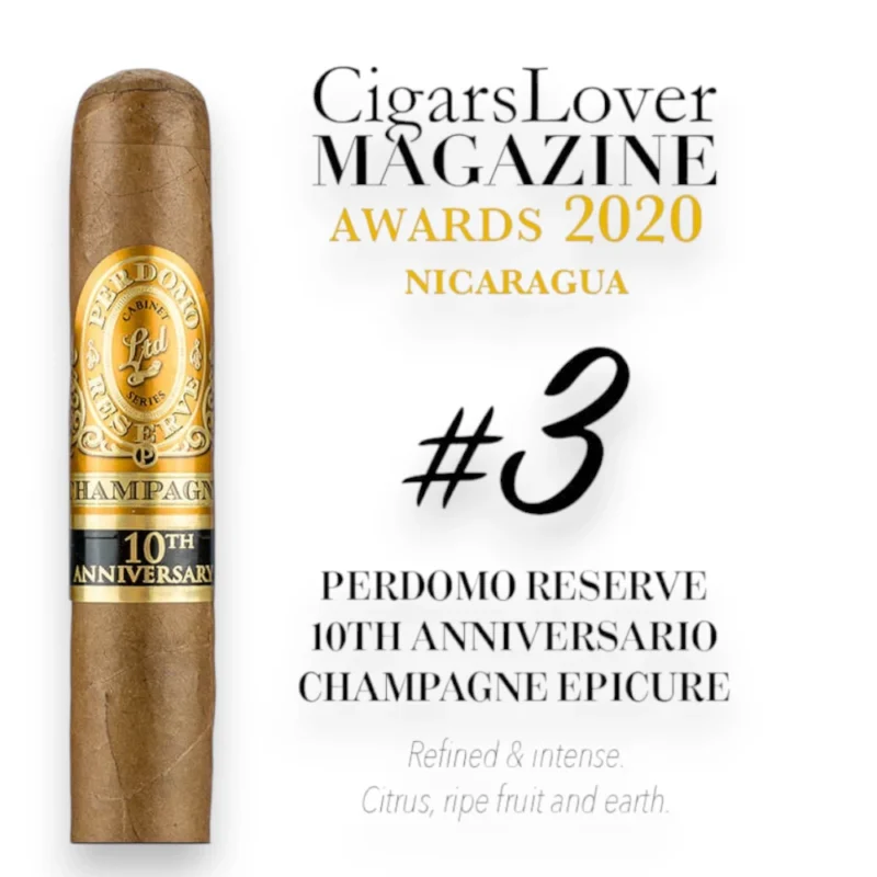 Perdomo Reserve 10th Anniversary Connecticut Epicure Cigar Award