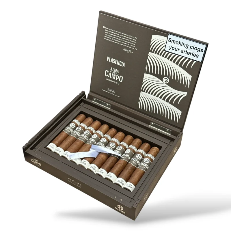 Plasencia Alma Del Campo Tribu Robusto Cigar Box Open