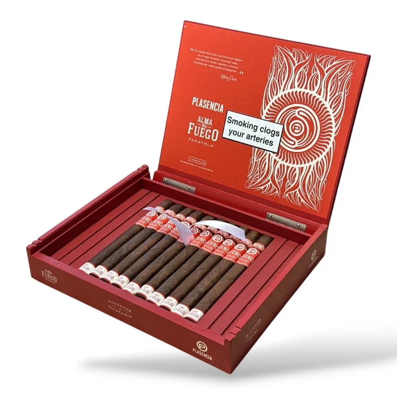 Plasencia Alma del Fuego Panatela Cigar Box Open