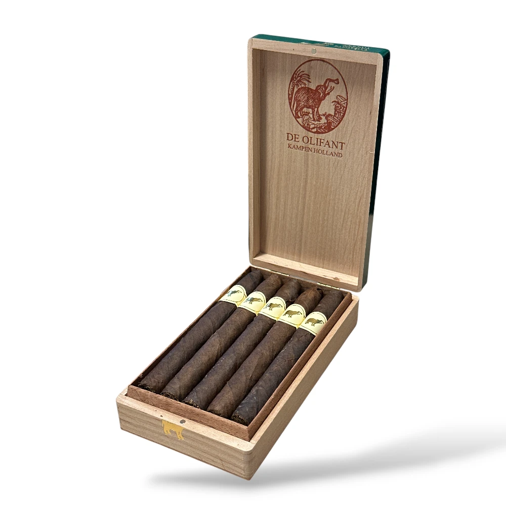 De Olifant Limited Edition Corona Panatella Brazil Cigar Box Open