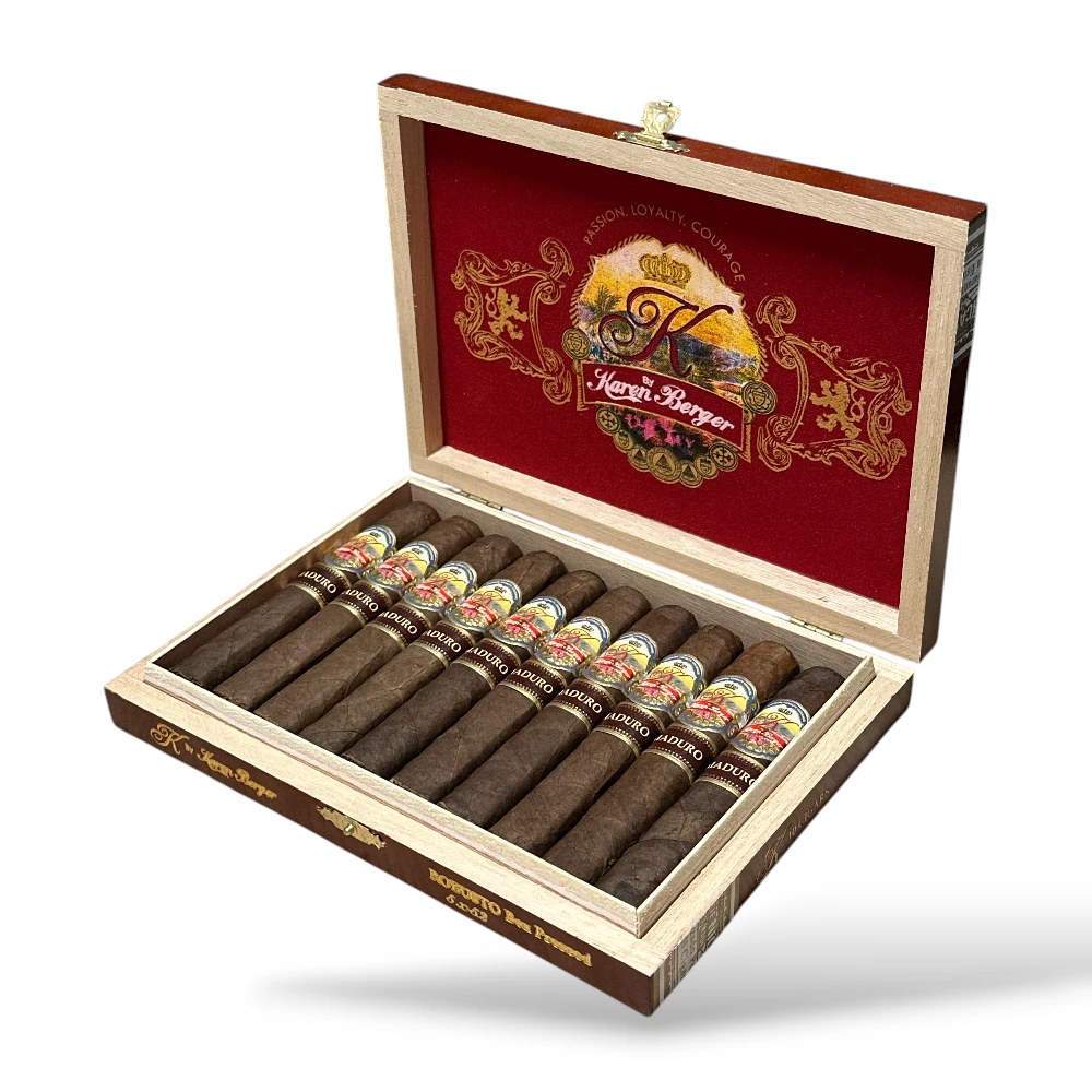 K by Karen Berger Maduro Robusto Cigar Box Open