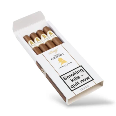 Davidoff Winston Churchill Statesman Robusto Cigar Pack Open