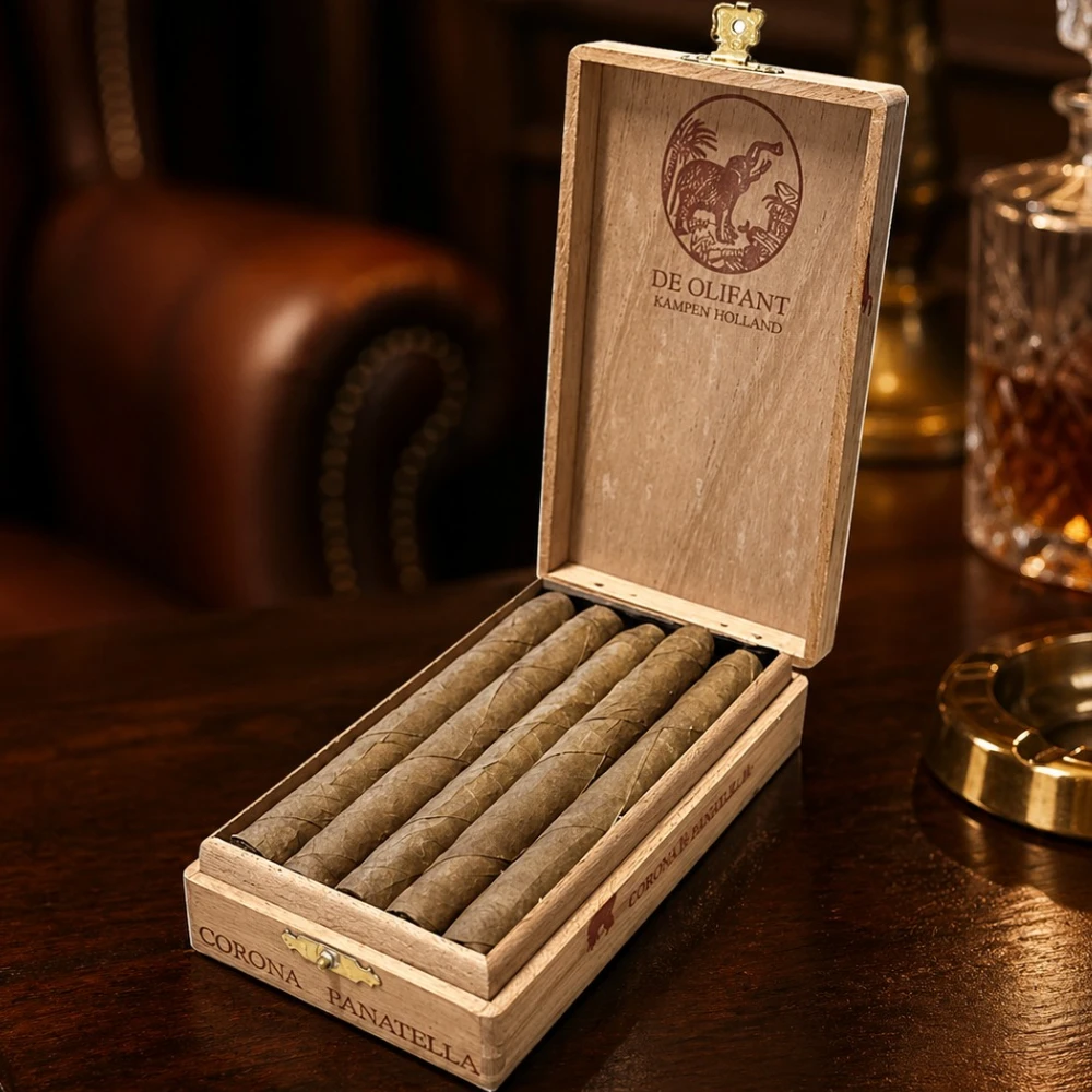 De Olifant Corona Panatella Cigar Box