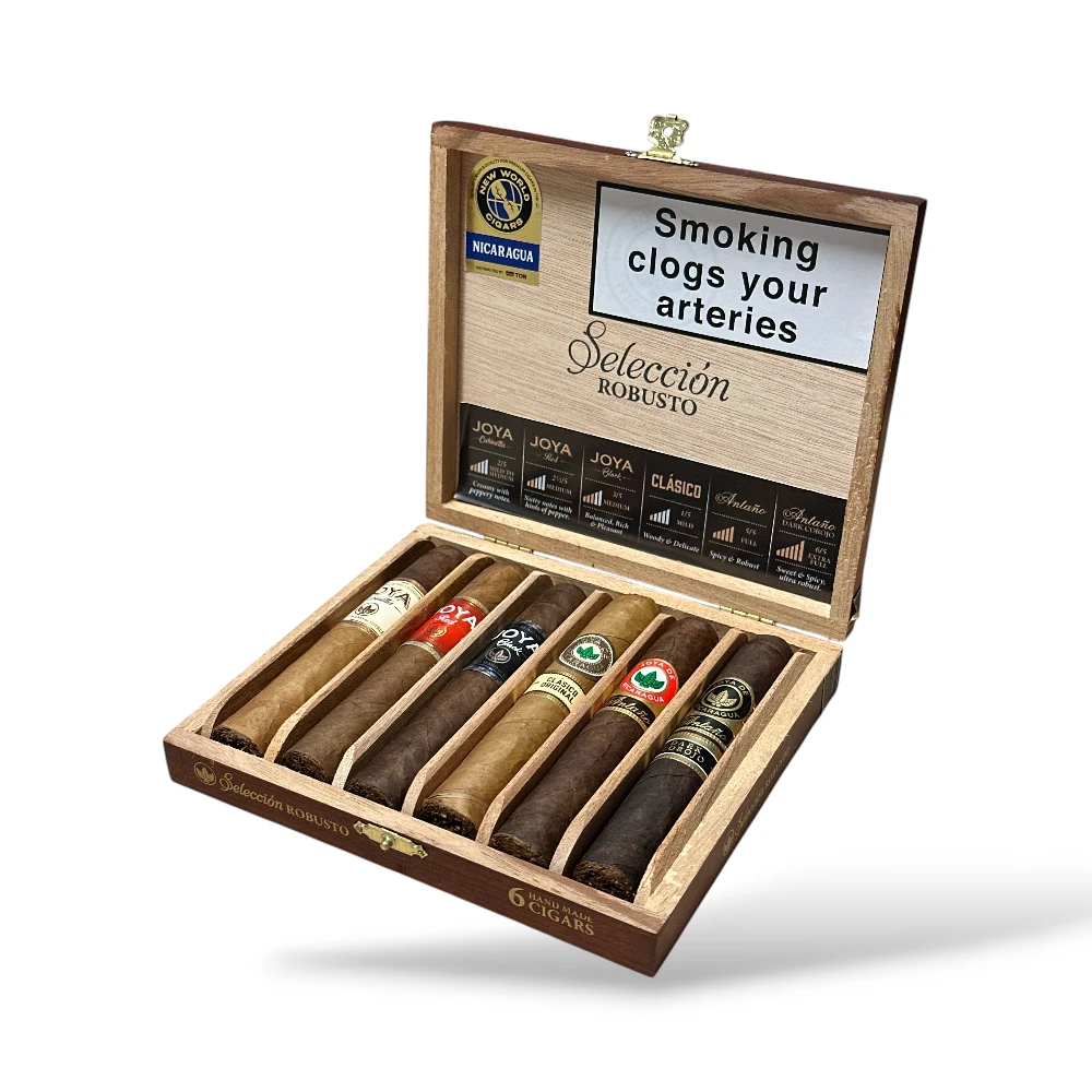 Joya de Nicaragua Robusto Sampler - 6 Cigars - Box Open