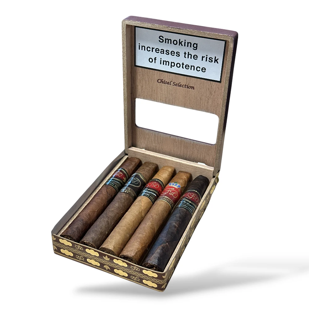 La Flor Dominicana Chisel Cigar Sampler Box Open