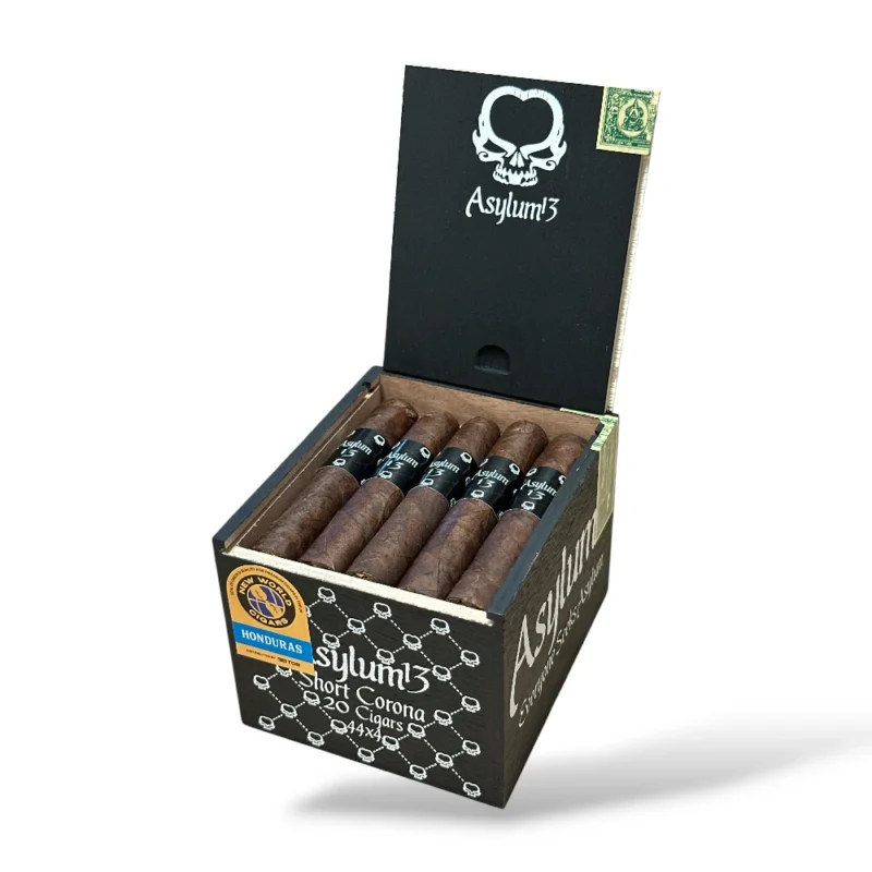 Asylum 13 Short Corona Cigar Box Open