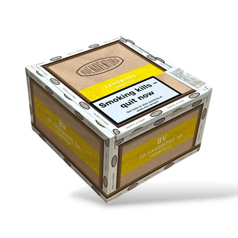 Curivari Buenaventura Favoritos Yellow Connecticut Robusto Cigar Box Closed