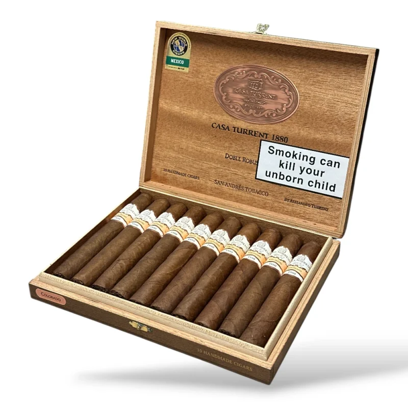 Casa Turrent 1880 Colorado Double Robusto Cigar Box Open