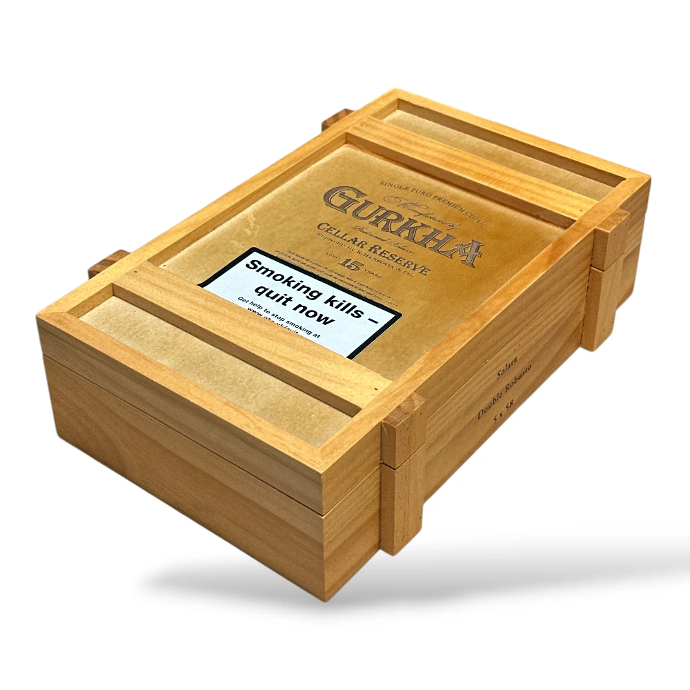 Gurkha Cellar Reserve 15 Years Old Solara Double Robusto Cigar Box Closed