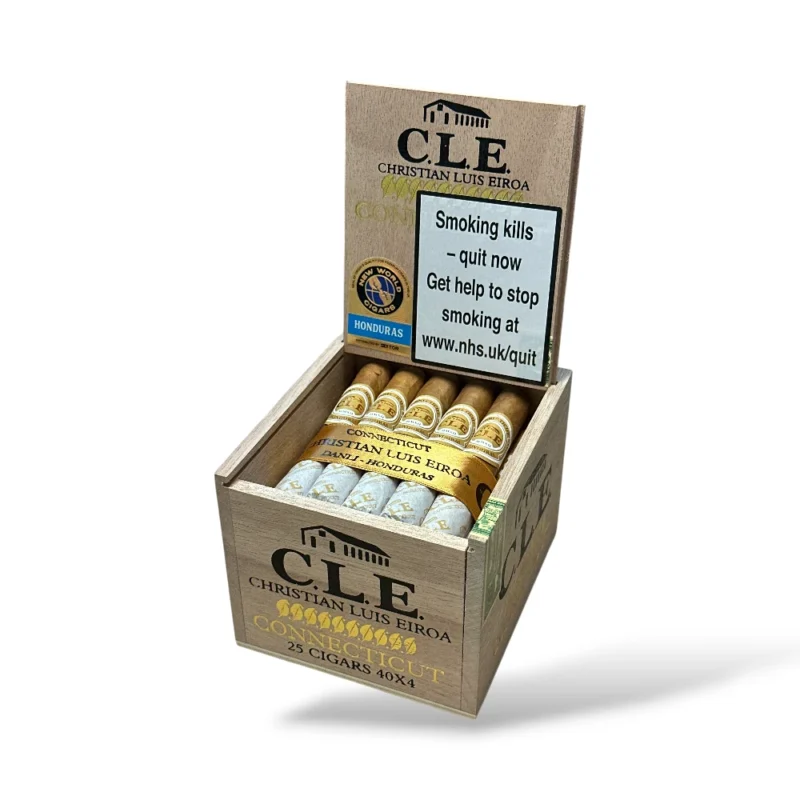 CLE Connecticut Petit Corona Cigar Box Open