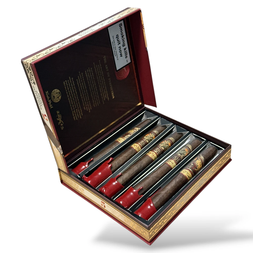 Gurkha Abuelo Private Select Maduro Churchill Tubed Cigar Open Box