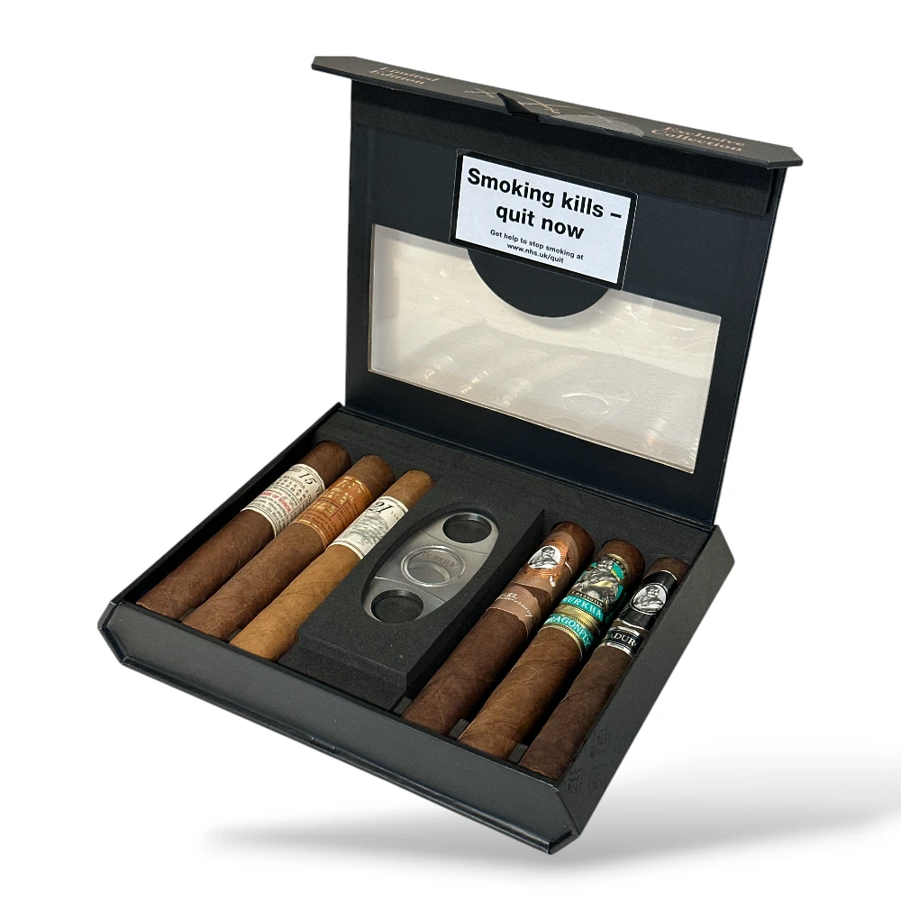 Gurkha Toro Gift Pack Sampler - 6 Cigars & Cutter - Box Open