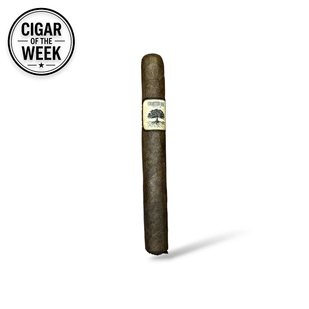 Foundation Charter Oak CT Broadleaf Petite Corona Cigar Badge