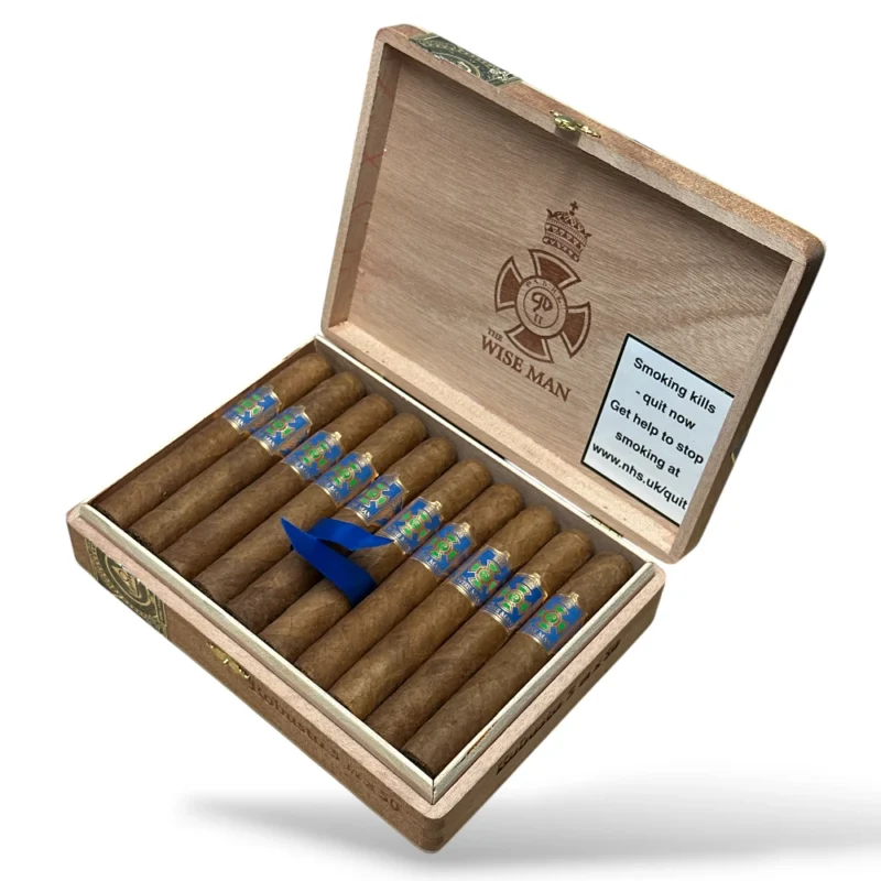Foundation The Wise Man Corojo Robusto Cigar Box Open