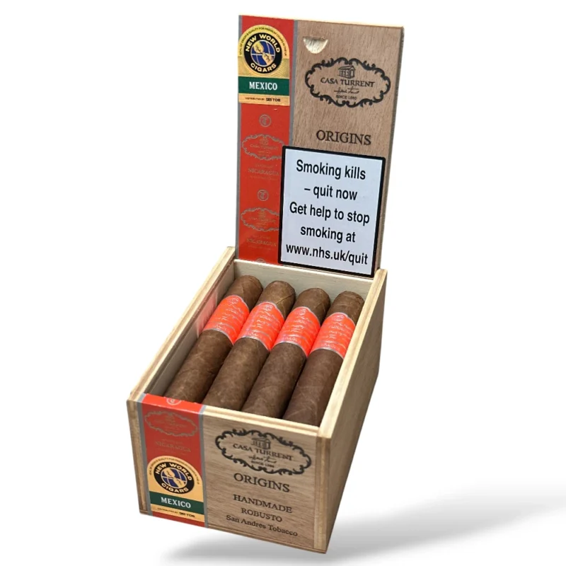 Casa Turrent Origenes Nicaragua Robusto Extra Cigar Box Open