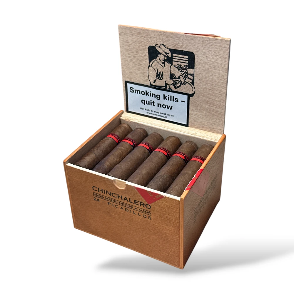 Chinchalero Picadillo Fuerte Short Robusto Cigar Box Open