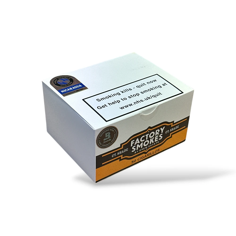 Drew Estate Factory Smokes Connecticut Shade Cigarillo Box Closed