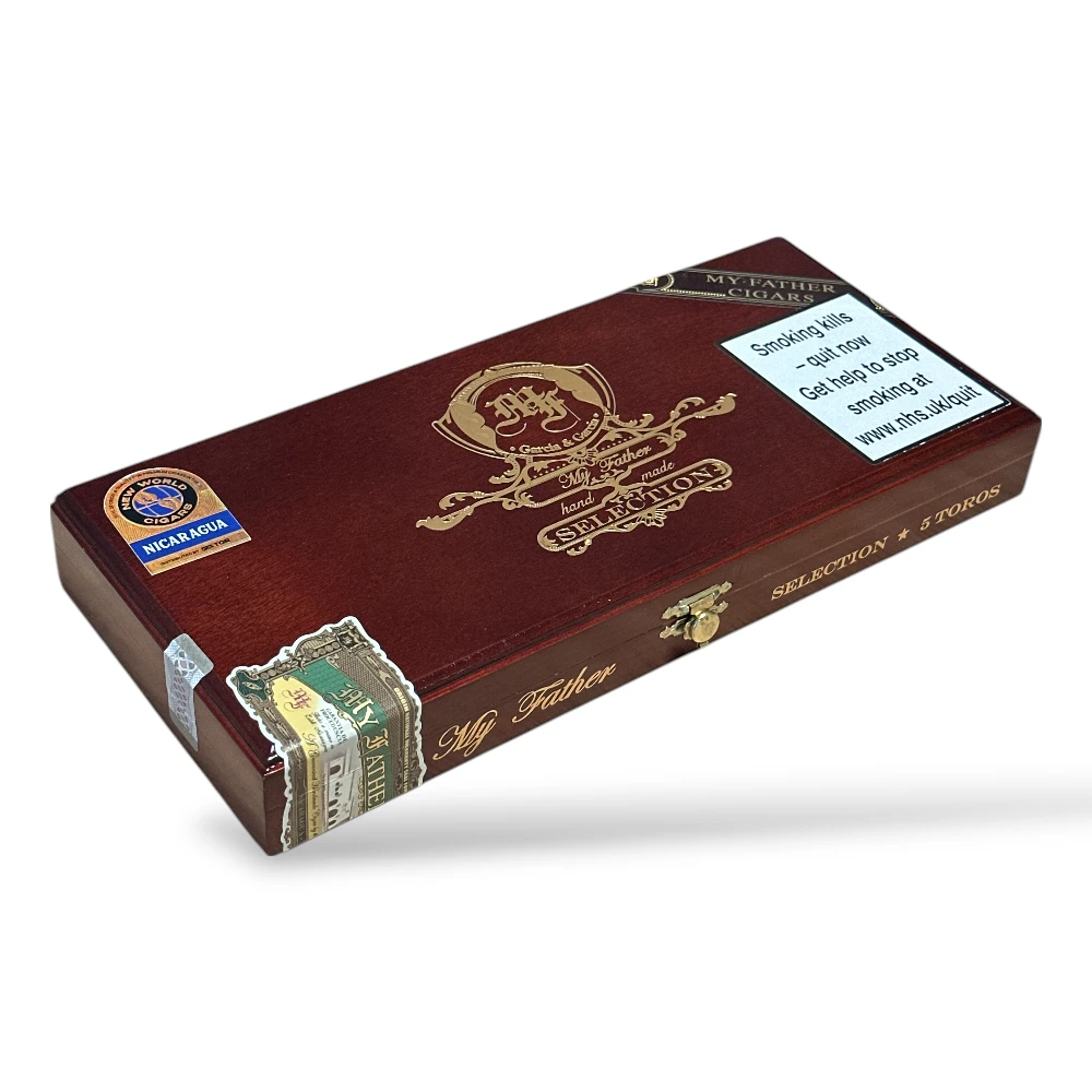 My Father Toro Selection Sampler Gift Box Closed 5 Cigars - Cutter & Lighter
