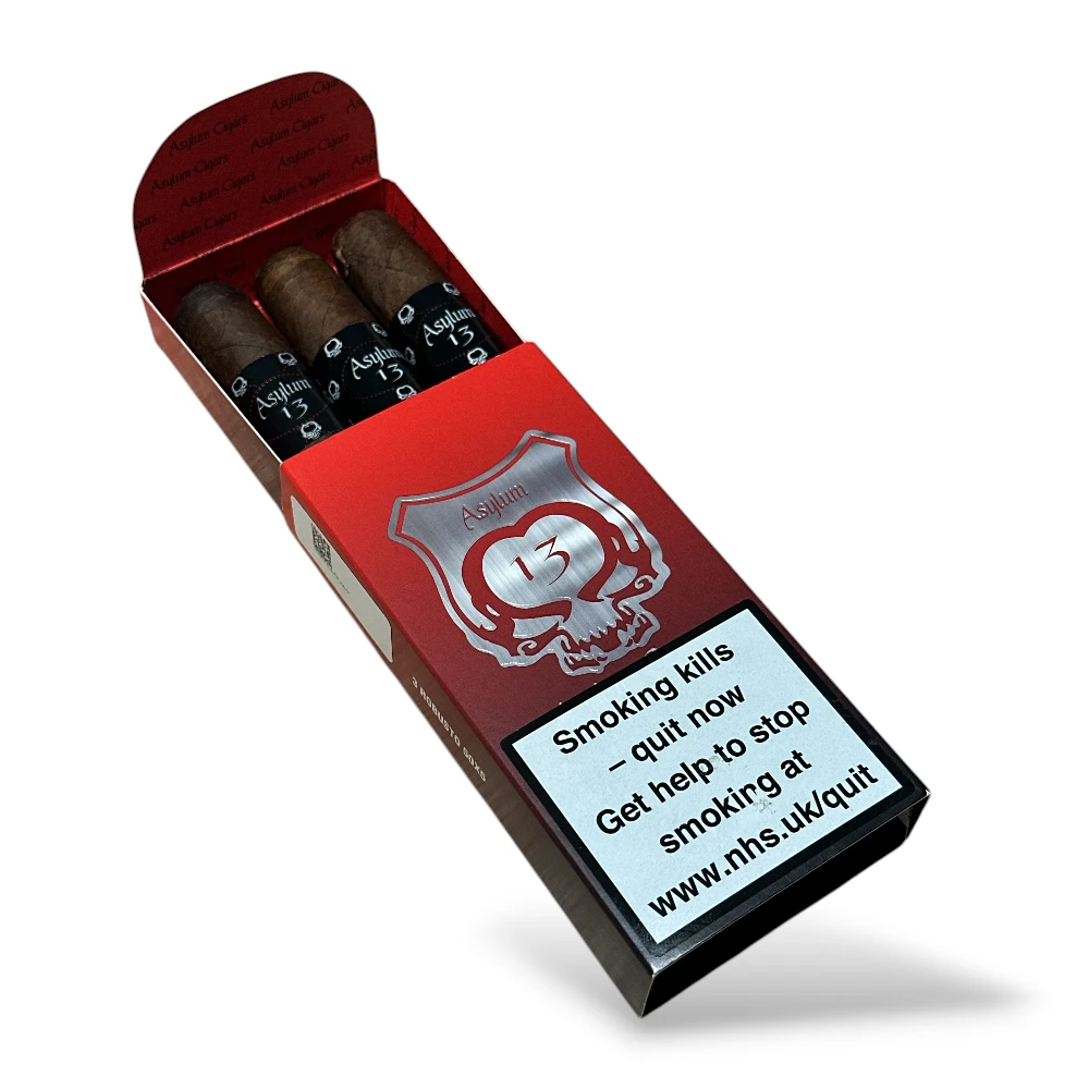 Asylum 13 Robusto Cigar - Pack of 3 Open