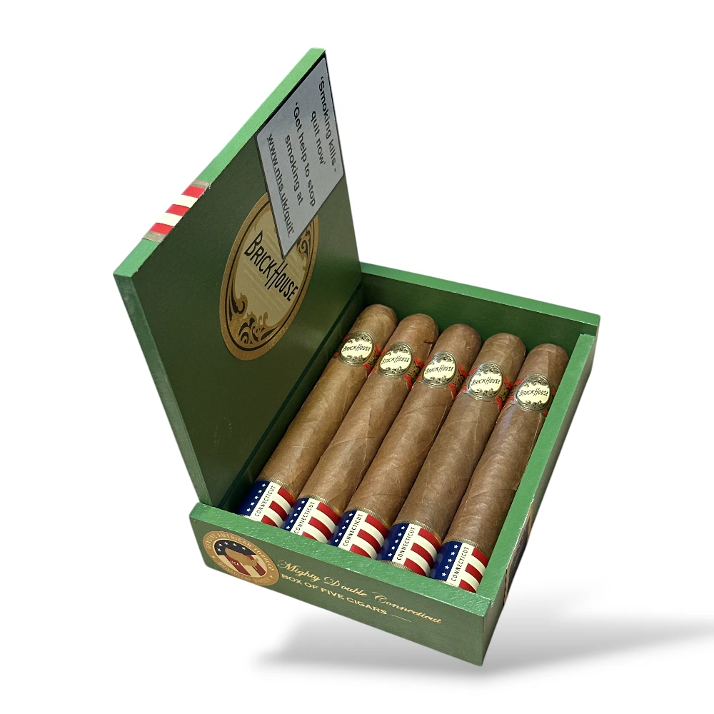 Brick House Double Connecticut Mighty Mighty Cigar Box of 5 Open
