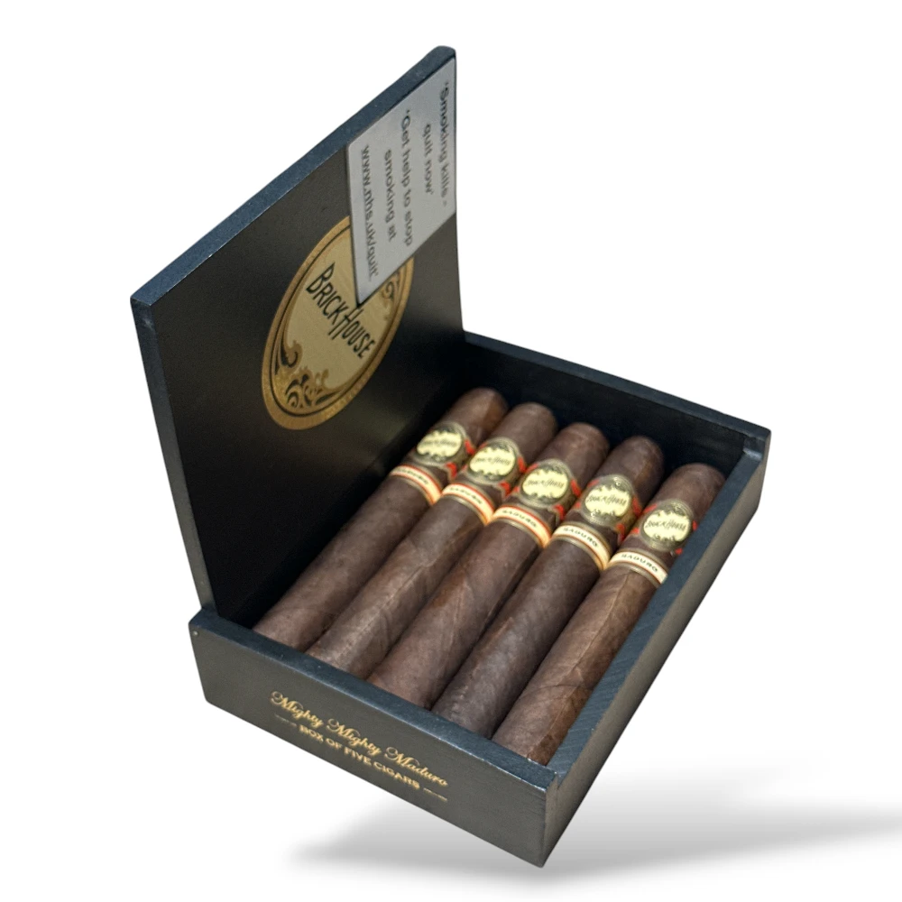 Brick House Maduro Mighty Mighty Cigar Box of 5 Open