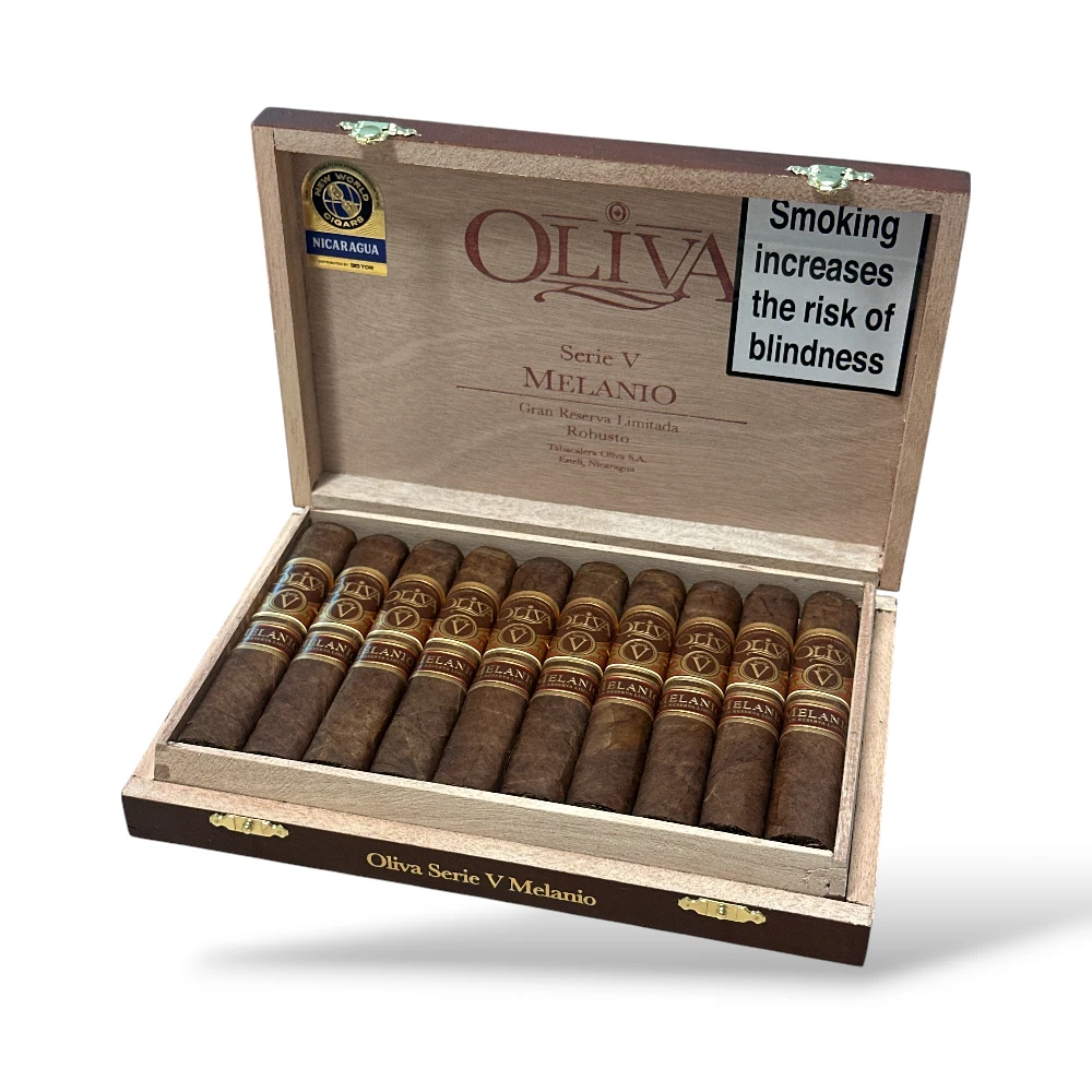 Oliva Serie V Melanio Gran Reserva Robusto Cigar Box Open