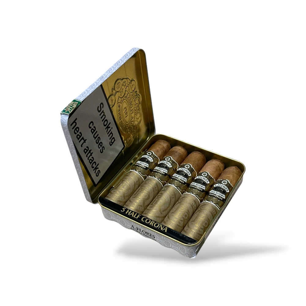 PDR A. Flores Gran Reserva Desflorado Hlaf Corona - Tin of 5 Open