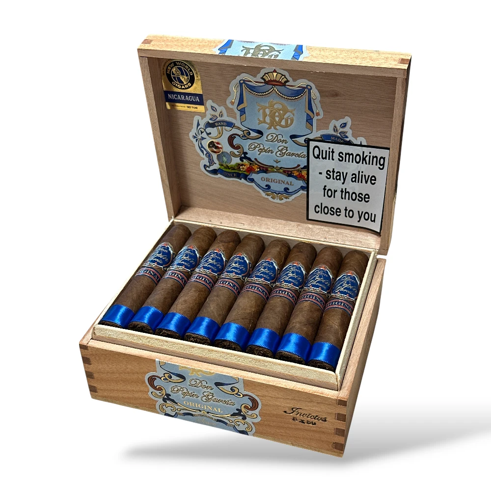 My Father Don Pepin Garcia Blue Label Invictos Robusto Cigar Box Open