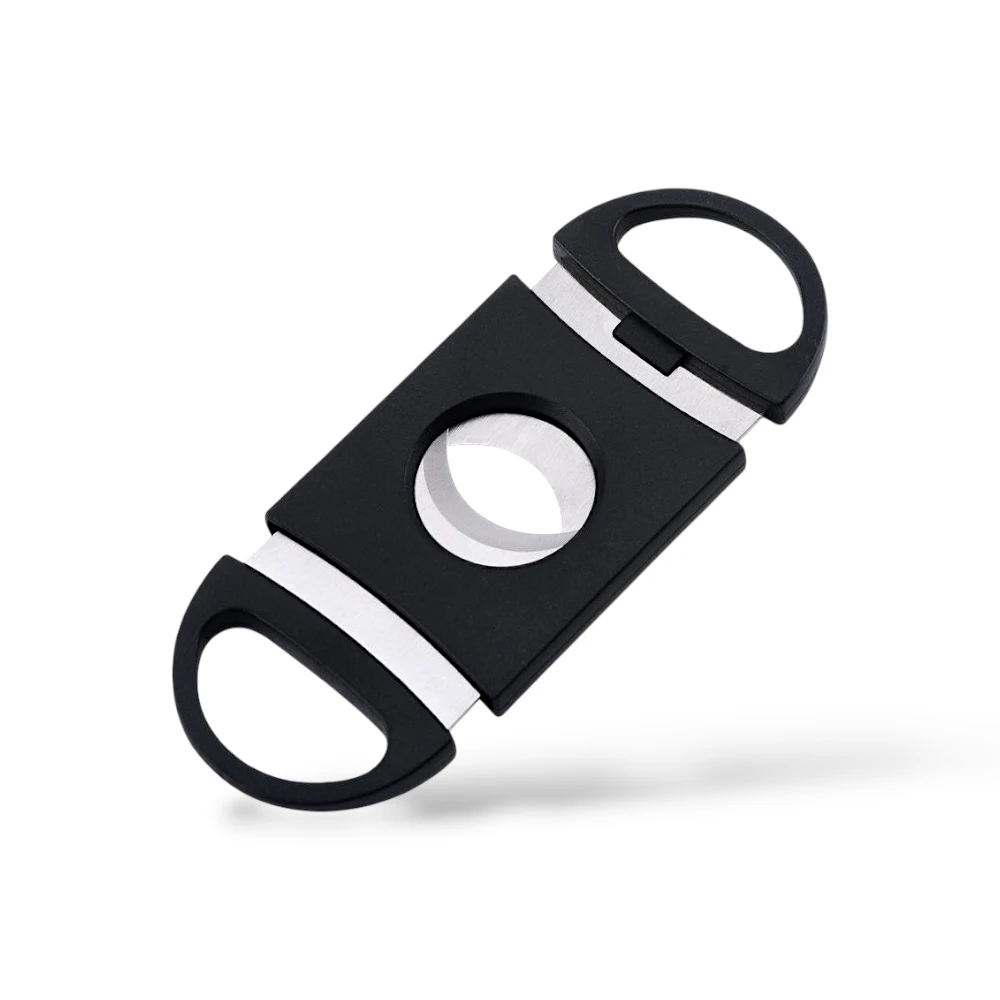 Black Double Blade Cigar Cutter Open