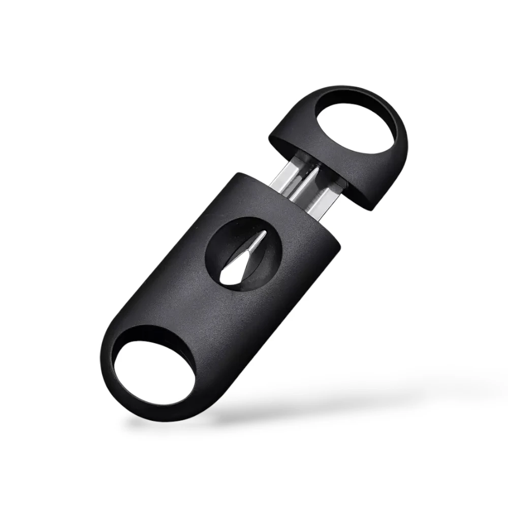 Black V Cut Cigar Cutter Open