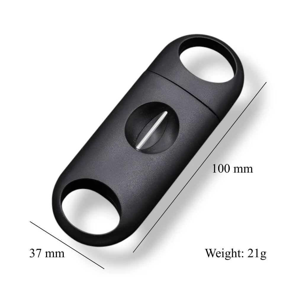 Black V Cut Cigar Cutter Size