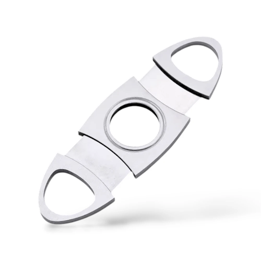 Steel Double Blade Cigar Cutter Open
