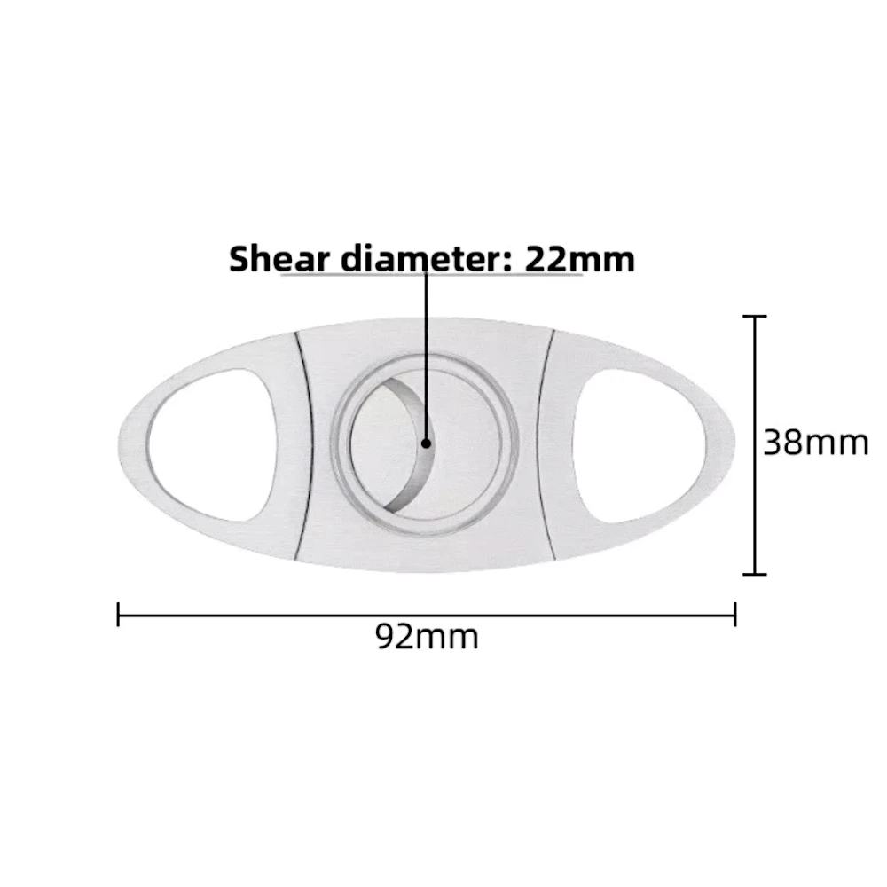 Steel Double Blade Cigar Cutter Size