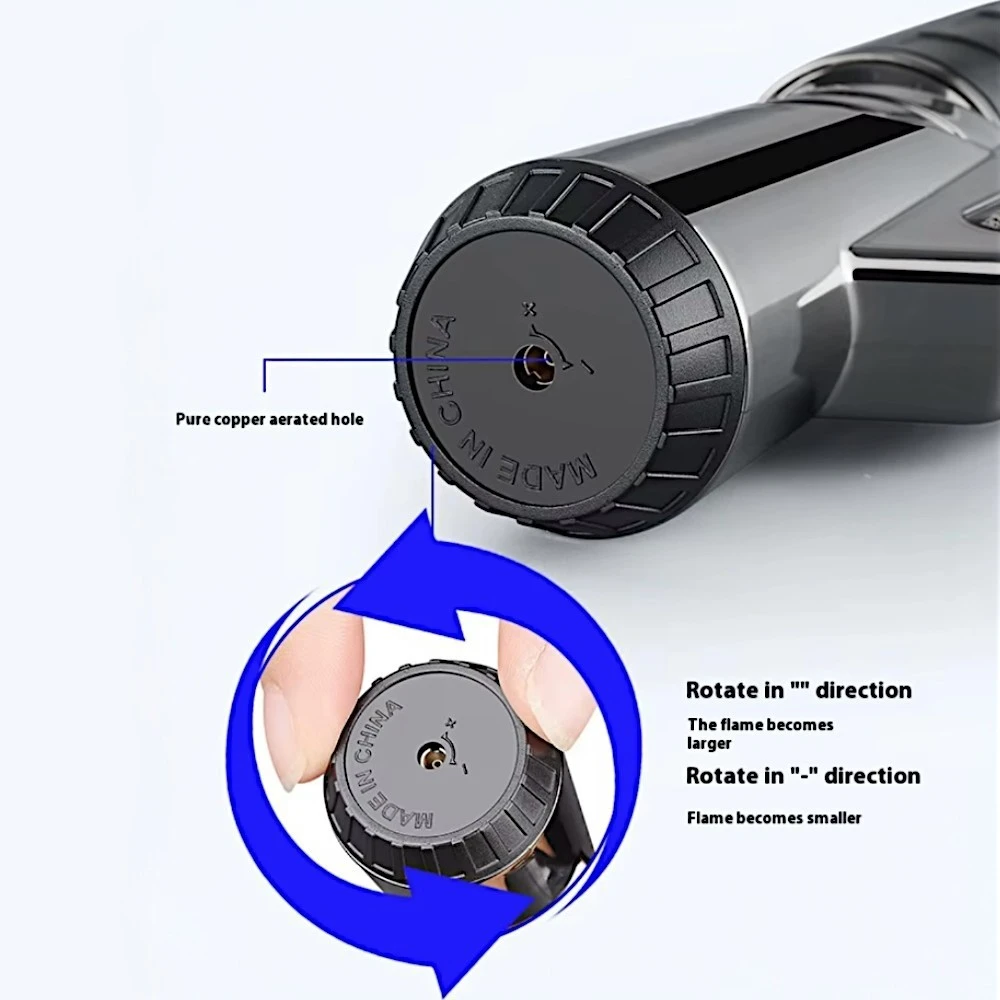 Torch Flame Foldable Cigar Lighter Adjusting