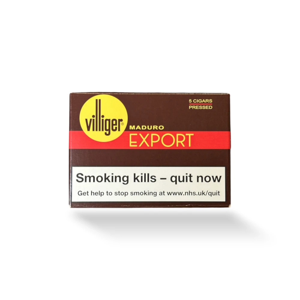 Villiger Export Pressed Maduro Cigarillo - Pack of 5 Closed